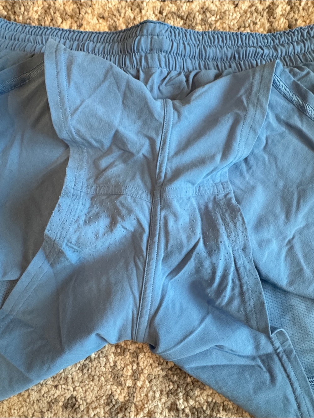 lululemon Pace Rival High-Rise Short 3”, Light Blue with White Piping, Size 12 - Picture 6 of 7